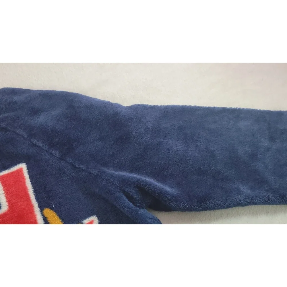 Disney Eeyore Bah Hum Bug Blue Plush Fleece Pajama Top Sleepwear Sweater L 12-14